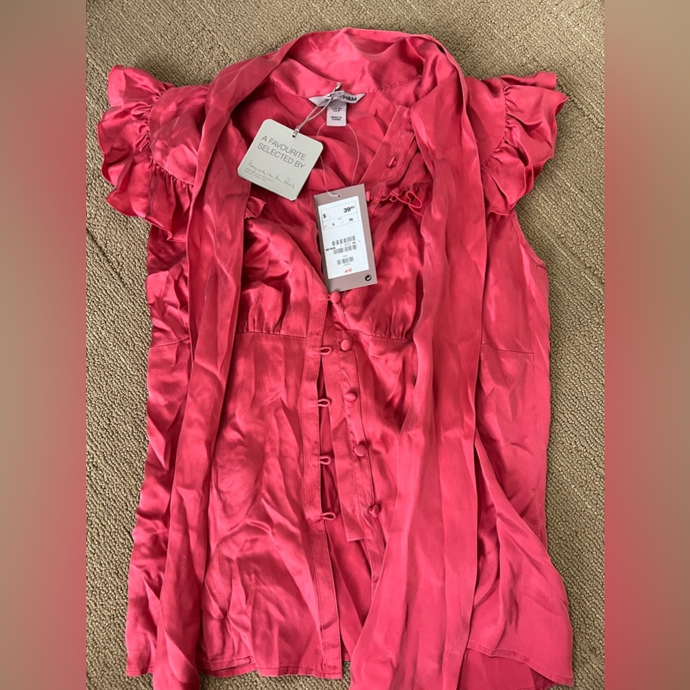 H&M Silk Short sleeve Blouse - Picture 3 of 7